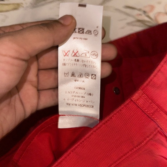 Louis Vutton Men’s Size 34 Red Jeans 👖 - Picture 4 of 4